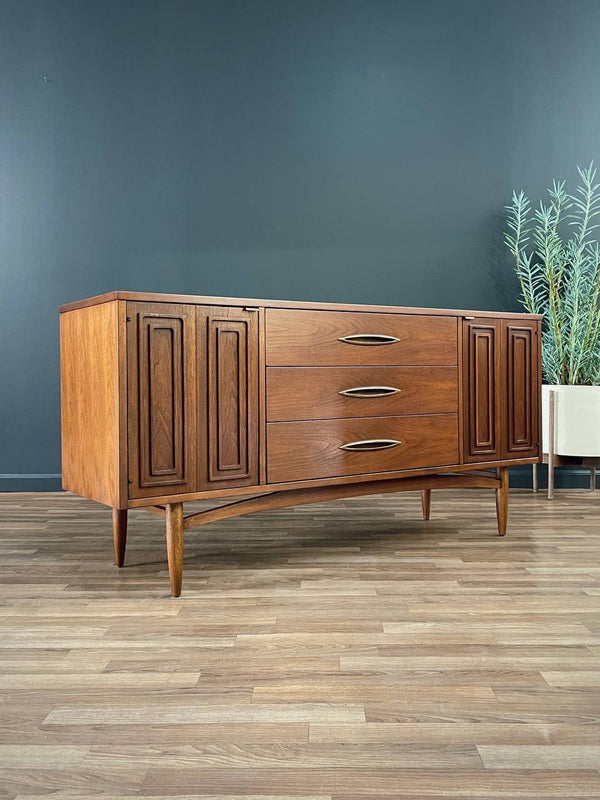 Mid-Century Modern “Sculptra” Walnut Credenza by Broyhill, c.1960’s