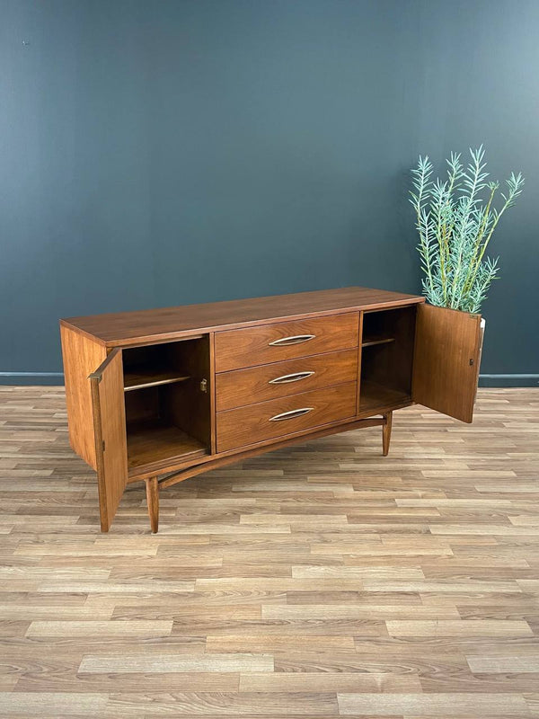 Mid-Century Modern “Sculptra” Walnut Credenza by Broyhill, c.1960’s