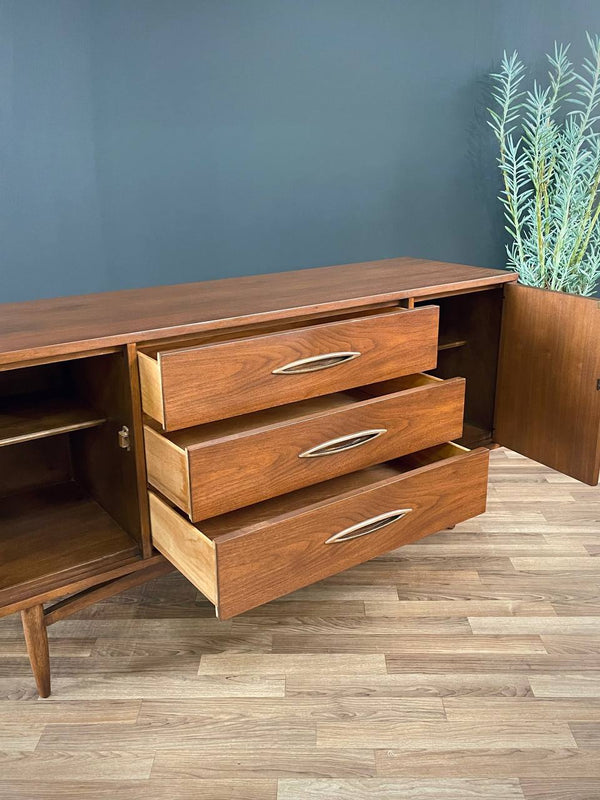 Mid-Century Modern “Sculptra” Walnut Credenza by Broyhill, c.1960’s