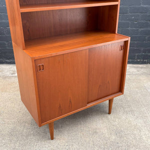 Vintage Mid-Century Danish Modern Teak Bookshelf Cabinet, c.1960’s