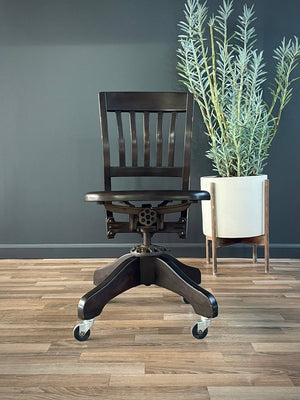 Mid-Century Ebonized Swivel Office Desk Chair, c.1960’s