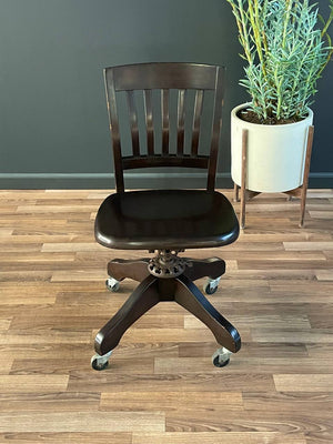 Mid-Century Ebonized Swivel Office Desk Chair, c.1960’s