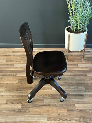 Mid-Century Ebonized Swivel Office Desk Chair, c.1960’s