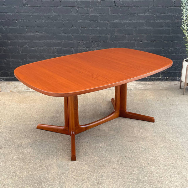 Large Vintage Mid-Century Danish Modern Teak Expanding Dining Table, c.1960’s