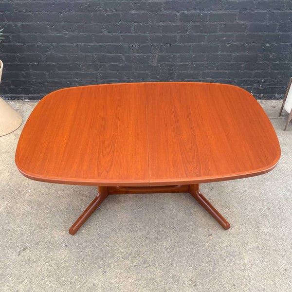 Large Vintage Mid-Century Danish Modern Teak Expanding Dining Table, c.1960’s