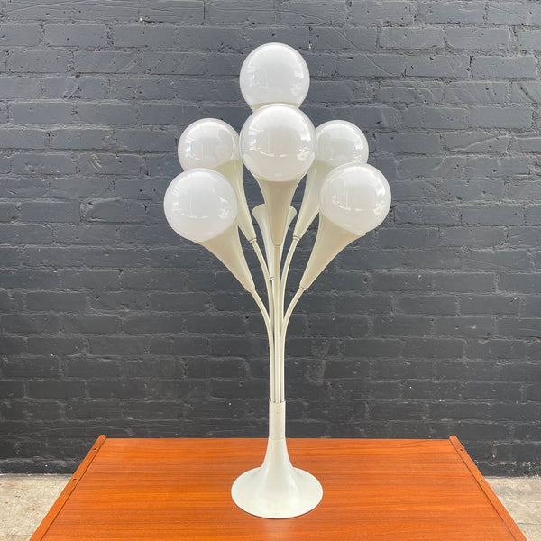 Vintage Mid-Century Modern Globe Tulip Style Table Lamp, c.1960’s