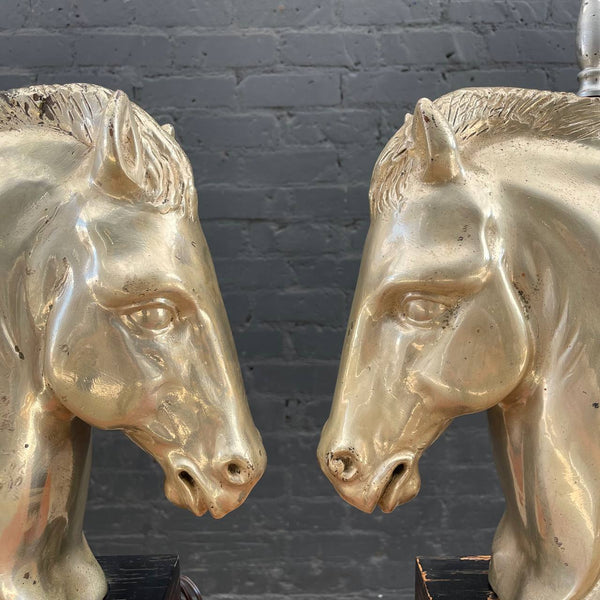 Pair of Vintage Mid-Century Modern Horse Motif Table Lamps by Kuper, c.1960’s