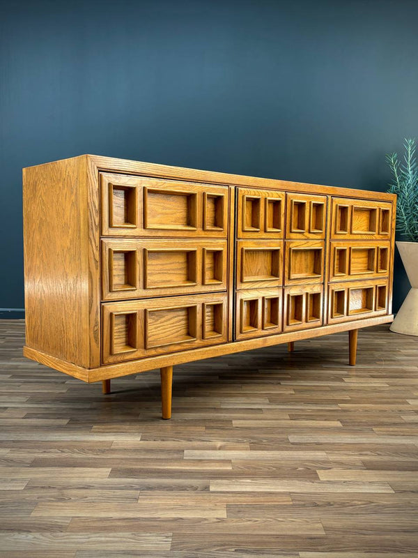 Mid-Century Modern “Campatica” Brutalist Dresser by Drexel, c.1960’s