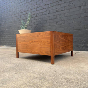 Mid-Century Modern Walnut Coffee Table with Magazine Book Holder, c.1960’s