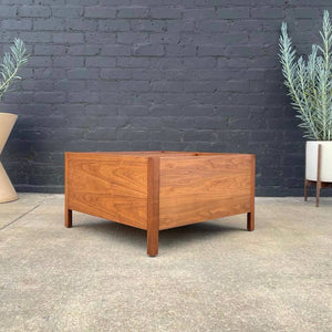 Mid-Century Modern Walnut Coffee Table with Magazine Book Holder, c.1960’s