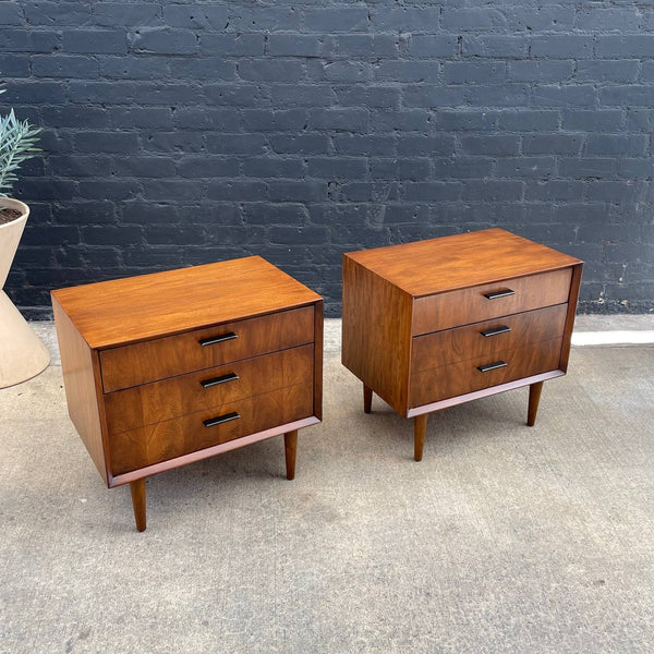 Pair of Vintage Mid-Century Modern Walnut Night Stands by Lane Furniture, c.1960’s