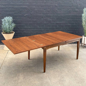 Large Expanding Mid-Century Modern Walnut Dining Table, c.1960’s