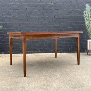 Large Expanding Mid-Century Modern Walnut Dining Table, c.1960’s