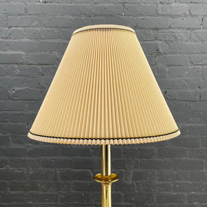 Vintage Mid-Century Modern Brass & Glass Floor Lamp by Laurel, c.1960’s