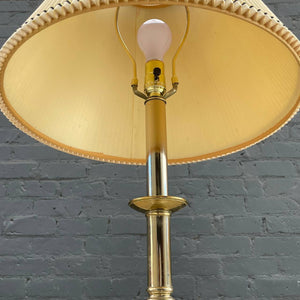 Vintage Mid-Century Modern Brass & Glass Floor Lamp by Laurel, c.1960’s