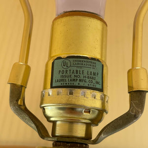 Vintage Mid-Century Modern Brass & Glass Floor Lamp by Laurel, c.1960’s
