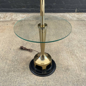 Vintage Mid-Century Modern Brass & Glass Floor Lamp by Laurel, c.1960’s