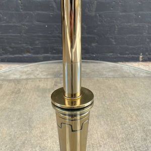 Vintage Mid-Century Modern Brass & Glass Floor Lamp by Laurel, c.1960’s