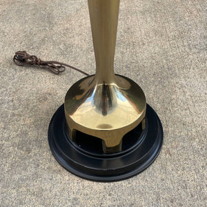 Vintage Mid-Century Modern Brass & Glass Floor Lamp by Laurel, c.1960’s