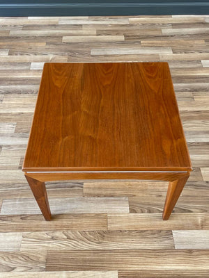 Mid-Century Modern Walnut Side Table with White Accent, c.1960’s