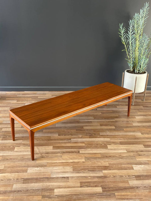 Mid-Century Modern Walnut Coffee Table with White Accent, c.1960’s