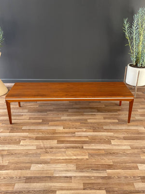 Mid-Century Modern Walnut Coffee Table with White Accent, c.1960’s
