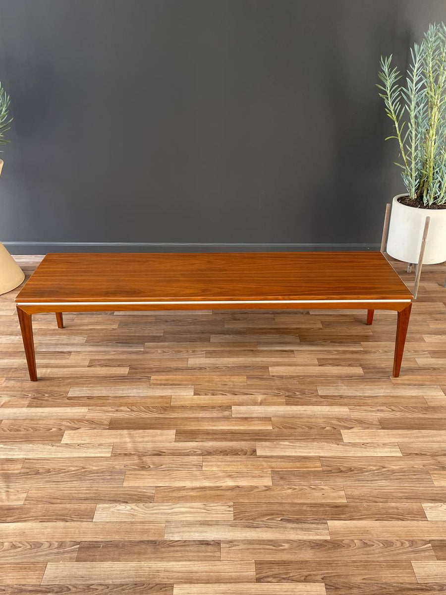 Mid-Century Modern Walnut Coffee Table with White Accent, c.1960’s ...