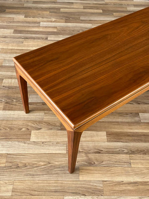 Mid-Century Modern Walnut Coffee Table with White Accent, c.1960’s