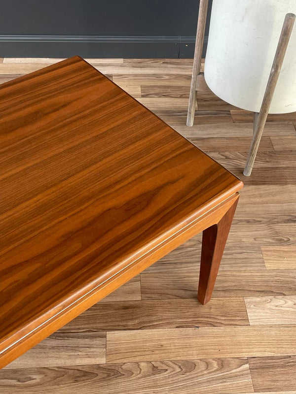 Mid-Century Modern Walnut Coffee Table with White Accent, c.1960’s