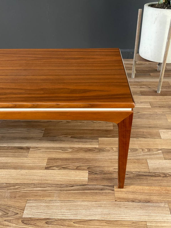 Mid-Century Modern Walnut Coffee Table with White Accent, c.1960’s