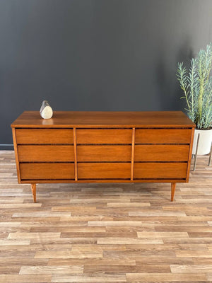 Mid-Century Modern 9-Drawer Walnut Dresser, c.1960’s