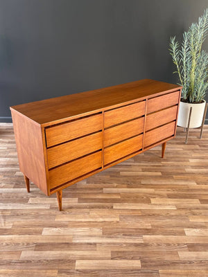 Mid-Century Modern 9-Drawer Walnut Dresser, c.1960’s