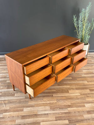 Mid-Century Modern 9-Drawer Walnut Dresser, c.1960’s