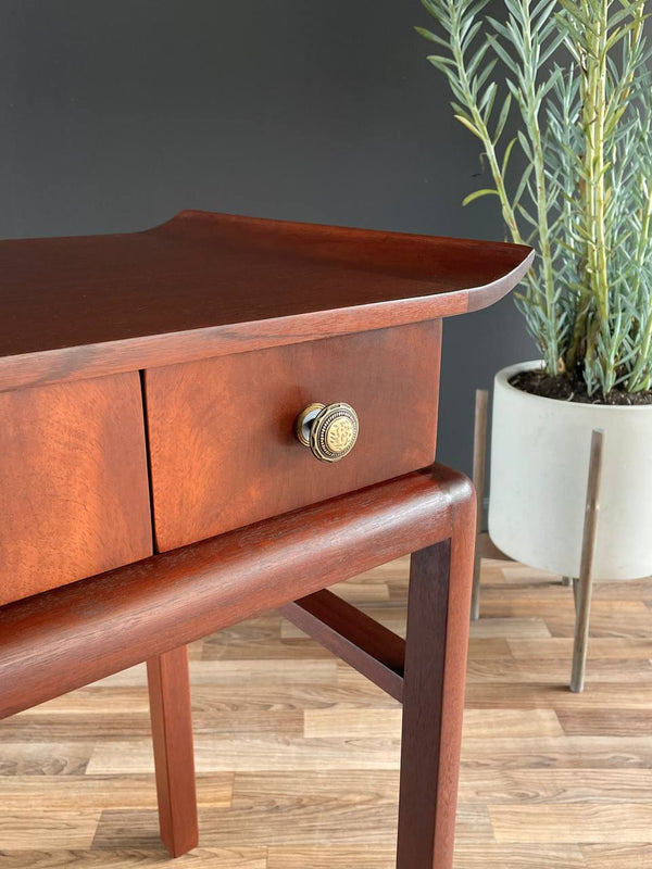 Mid-Century Modern Asian-Style Walnut Console Table with Drawers, c.1960’s