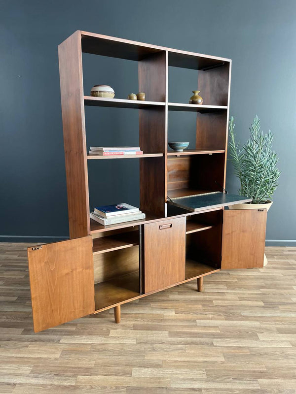 Mid-Century Modern Free-Standing Walnut Bookshelf, c.1960’s