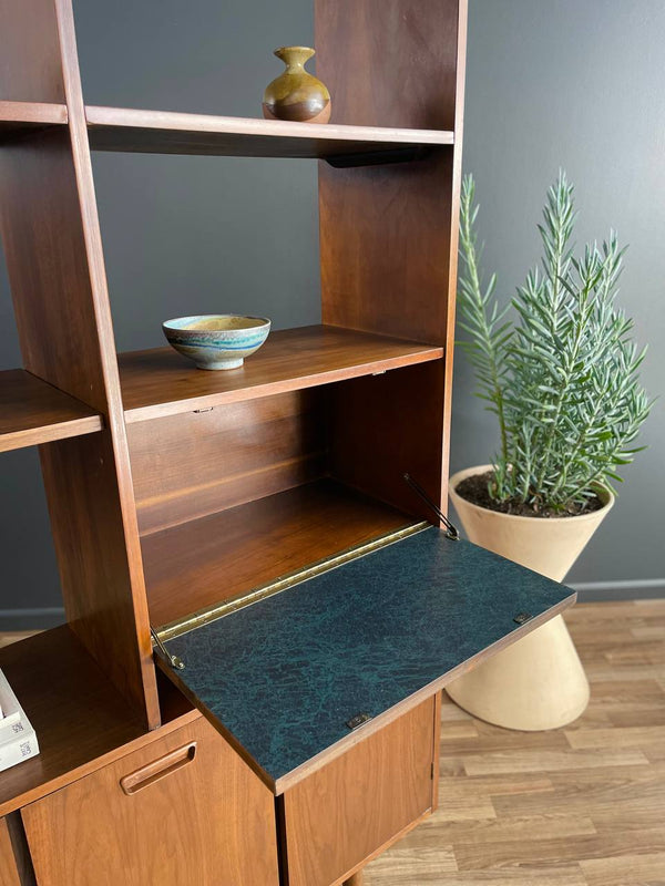 Mid-Century Modern Free-Standing Walnut Bookshelf, c.1960’s