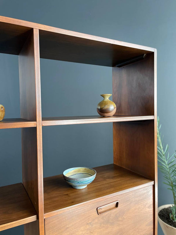 Mid-Century Modern Free-Standing Walnut Bookshelf, c.1960’s