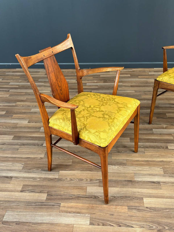 Pair of Mid-Century Modern Sculpted Walnut Arm Chairs, c.1950’s