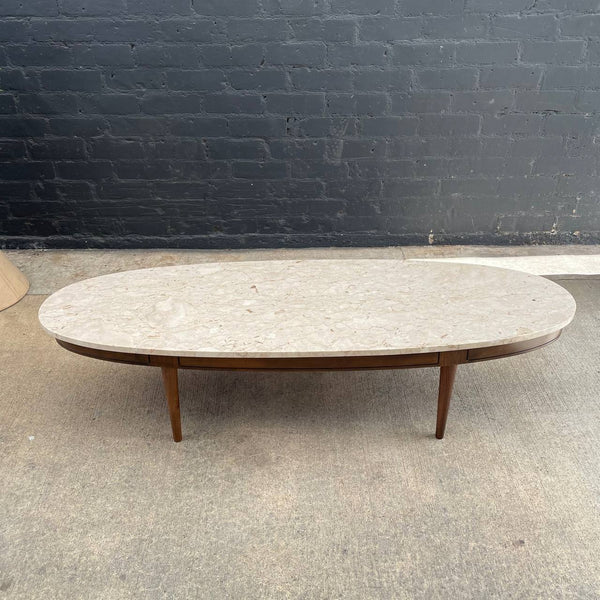 Mid-Century Modern Surfboard Style Stone Marble Coffee Table, c.1960’s