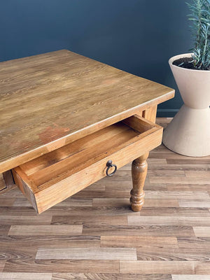 English Style Rustic Primitive Farm Table