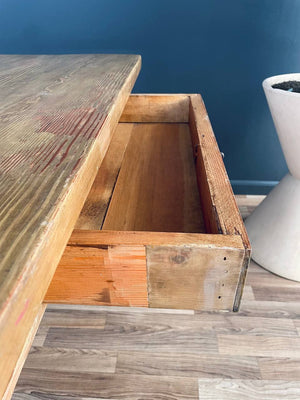 English Style Rustic Primitive Farm Table