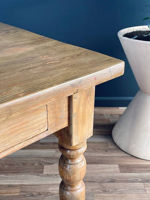 English Style Rustic Primitive Farm Table
