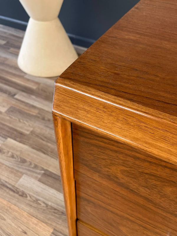 Mid-Century Modern Walnut Dresser with Chrome Handles by Lane, c.1960’s