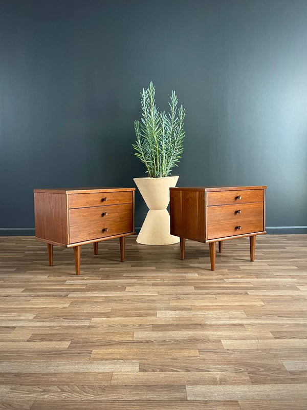 Pair of Mid-Century Modern Walnut Night Stands, c.1960’s