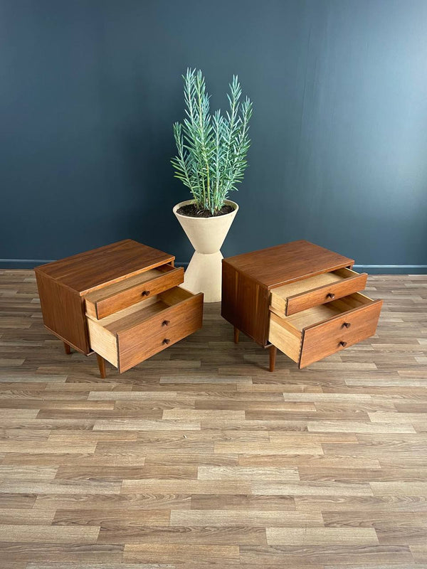 Pair of Mid-Century Modern Walnut Night Stands, c.1960’s