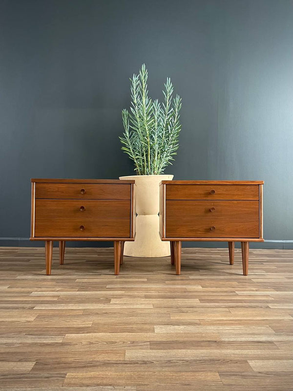 Pair of Mid-Century Modern Walnut Night Stands, c.1960’s