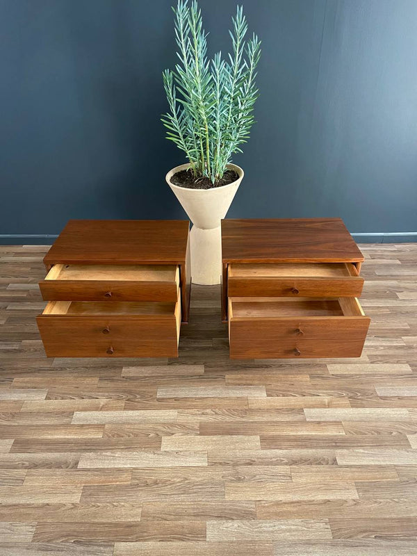 Pair of Mid-Century Modern Walnut Night Stands, c.1960’s