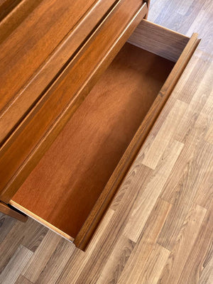 Mid-Century Modern Walnut Highboy Dresser by Bassett Furniture, c.1960’s