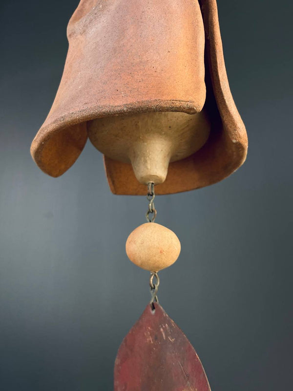 Mid-Century Modern Terracota Wind Chime Bell, c.1970’s