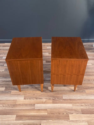 Pair of Mid-Century Modern Walnut Night Stands by Bassett Furniture, c.1960’s